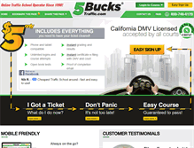 Tablet Screenshot of 5buckstraffic.com